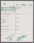 Stage manager's log