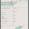 Stage manager's log