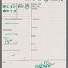 Stage manager's log