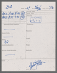 Stage manager's log