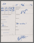 Stage manager's log