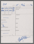 Stage manager's log