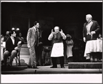 Tommy Rall, Alan Alda, Sam Levene and Theodore Bikel in the stage production Cafe Crown
