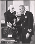Conrad Nagel and Dana Andrews in the stage production The Captains and the Kings