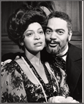 Gloria Foster and Zakes Mokae in publicity for the stage production The Cherry Orchard