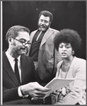 Earle Hyman, James Earl Jones and Gloria Foster during rehearsal for the stage production The Cherry Orchard