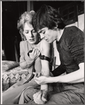 Courtney Burr and Donald Warfield in the stage production The Children's Mass