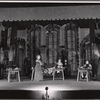 Ruth McDevitt [left], Alvin Epstein [right] and ensemble in the stage production Clerambard