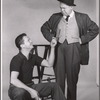 Studio portrait of Ralph meeker and John McGiver in the stage production Cloud 7