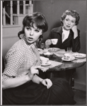 Anne Helm and Martha Scott in the stage production Cloud 7