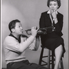 Studio portrait of Ralph Meeker and Martha Scott in the stage production Cloud 7