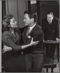 Martha Scott, Ralph Meeker and unidentified in the stage production Cloud 7