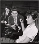 Peter Trytler, Eli Wallach and unidentified in rehearsal for the stage production The Cold Wind and the Warm