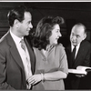 Eli Wallach, Maureen Stapleton, and director Harold Clurman in rehearsal for the stage production The Cold Wind and the Warm