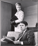 Patricia Roe and James Ray in the stage production The Pinter Plays: The Collection [and] The Dumbwaiter