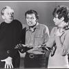 Ray Bolger, David Cryer, and Cathryn Damon in rehearsal for the stage production Come Summer