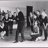 Ray Bolger and dancers in rehearsal for the stage production Come Summer