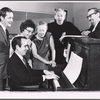 Will Holt, Agnes de Mille, Ray Bolger, Milton Rosenstock and unidentified others in rehearsal for the stage production Come Summer