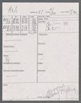 Stage manager's log