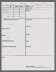 Stage manager's log