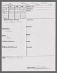 Stage manager's log