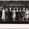Betty Kean [fourth from left], Benny Baker [fifth from leftt], Evelyn Keyes [center], Denny Shearer [fifth from right], Loni Zoe Ackerman [tfourth from right] and ensemble in the touring stage production of the 1971 Broadway revival of No, No, Nanette