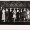 Betty Kean [fourth from left], Benny Baker [fifth from leftt], Evelyn Keyes [center], Denny Shearer [fifth from right], Loni Zoe Ackerman [tfourth from right] and ensemble in the touring production of the 1971 Broadway revival of No, No, Nanette