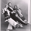 Loni Zoe Ackerman, Anthony S. Teague, Pat Lysinger and unidentified in studio portrait  from the 1971 Broadway revival of No, No, Nanette