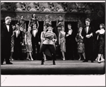 Benny Baker [far left], Martha Raye [center], Bobby Van [second from right] and ensemble in the 1971 Broadway revival of No, No, Nanette