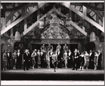 Benny Baker [fifth from left], Martha Raye [center], Bobby Van [seventh from right] and ensemble in the 1971 Broadway revival of No, No, Nanette