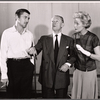 Patrick O'Neal, Alan Webb and Margaret Leighton in rehearsal for the stage production The Night of the Iguana