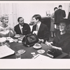 Margaret Leighton, playwright Tennessee Williams, Patrick O'Neal and Bette Davis in rehearsal for the stage production The Night of the Iguana