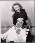 Bette Davis and Patrick O'Neal in rehearsal for the stage production The Night of the Iguana