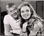 Martin Milner and Dyan Cannon in the stage production The Ninety Day Mistress