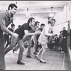 Ruby Keeler [at right in foreground], Busby Berkeley [seated in background], Donald Saddler [standing in background near mirror] and unidentified others in rehearsal for the 1971 Broadway revival of No, No, Nanette