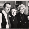 Dennis Day, June Allyson and Judy Canova and unidentified [in background] in rehearsal for the touring production of the 1971 Broadway revival of No, No, Nanette