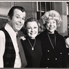 Dennis Day, June Allyson and Judy Canova and unidentified [in background] in rehearsal for the touring stage production of the 1971 Broadway revival of No, No, Nanette
