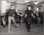 June Allyson [in plaid skirt] and unidentified others in rehearsal for the touring production of the 1971 Broadway revival of No, No, Nanette