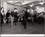 June Allyson [in plaid skirt] and unidentified others in rehearsal for the touring production of the 1971 Broadway revival of No, No, Nanette