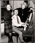 Dennis Day, June Allyson and Judy Canova in rehearsal for the touring production of the 1971 Broadway revival of No, No, Nanette