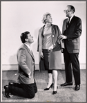 Robert Preston, Constance Ford and Frank Campanella in rehearsal for the stage production Nobody Loves an Albatross