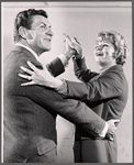 Robert Preston and Constance Ford in rehearsal for the stage production Nobody Loves an Albatross