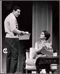 Robert Preston and Carol Rossen in the stage production Nobody Loves an Albatross