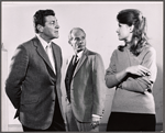Robert Preston, Leon Janney and Carol Rossen in rehearsal for the stage production Nobody Loves an Albatross