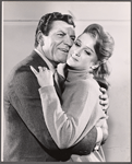 Robert Preston and Carol Rossen in rehearsal for the stage production Nobody Loves an Albatross