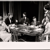 Carole Shelley, Barry Nelson, Richard Benjamin, Ken Howard, Paula Pretniss and Estelle Parsons in the stage production The Norman Conquests