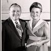 Hugh Alexander and Pamela Gruen in rehearsal for the stage production Not Now, Darling
