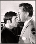 Norman Wisdom and Rex Garner in rehearsal for the stage production Not Now, Darling