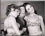 Ardyth Kaiser, Norman Wisdom and Roni Dengel in rehearsal for the stage production Not Now, Darling