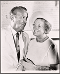 Claude Horton and unidentified in rehearsal for the stage production Not Now, Darling